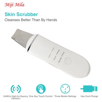 

Miji Mila Ultrasonic Deep Face Cleaning Machine Skin Scrubber Remove Dirt Blackhead Reduce Wrinkles spots Facial Whitening Lift