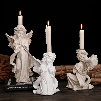 

Cute Angel Candle Holder Nordic Home Decorations Decoration Resin Craft Wedding Centerpieces Decoration Candlestick
