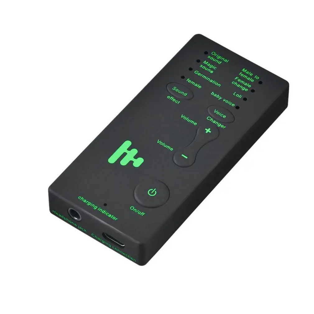 

Mini Voice Changer Adapter 8 Voice Changeing Modes Microphone Disguiser Phone Microphone Voice Changer Adapter for PUBG MIC Game