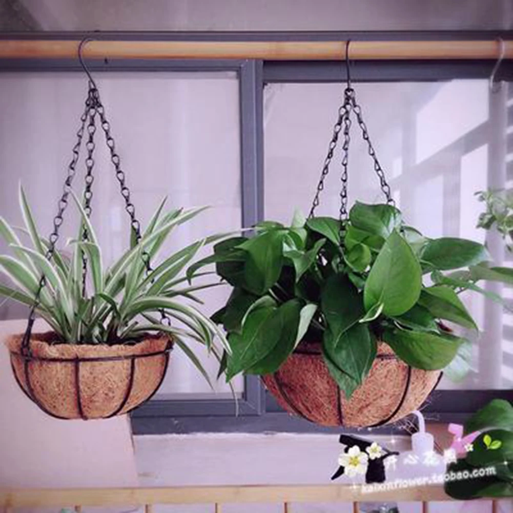 

2Pcs Half Round Coconut Fiber Flower Pot Planter Hanging Plant Basket Liner Flower Pot Planter Hanging Plant Basket Liner Flower
