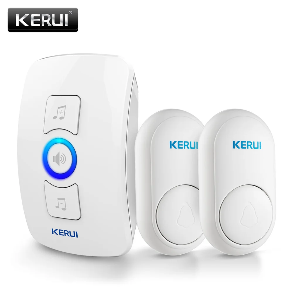 1doorbell 2button KERUI M656 Wifi дверной звонок Водонепроницаемая сенсорная кнопка Домашняя безопасность Добро пожаловать Интеллектуальный дверной звонок Сигнализация Светодиодный светильник 32 тона доступны - Цвет: 1doorbell 2button