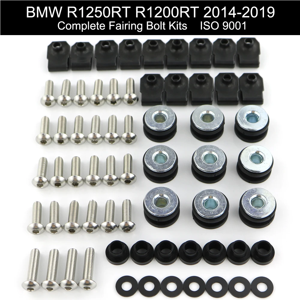 

For BMW R1250RT R1200RT 2014 2015 2016 2017 2018 2019 Complete Full Fairing Bolts Kit Side Covering Bolts Clips Stainless Steel
