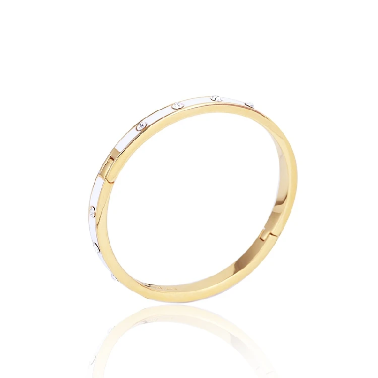 

European and American jewelry wholesale hand-painted enamel glaze simple bangle can be opened mixed batch of women