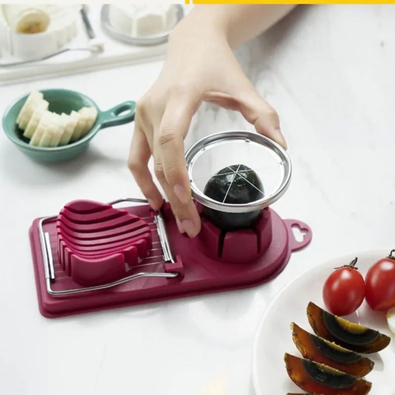 2in1Multifunctional Нержавеющая сталь Fruite яичный нож для резки яйцо ножа для резки ломтиками провода Кухня аксессуары для резки гаджеты Пособия по кулинарии инструменты