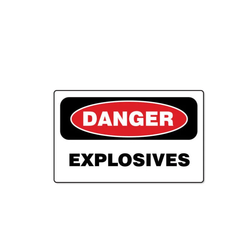 

Creative Warning Danger Explosives Car Sticker Accessories Vinyl PVC 14cm*7cm Motorcycle Car Styling Decal