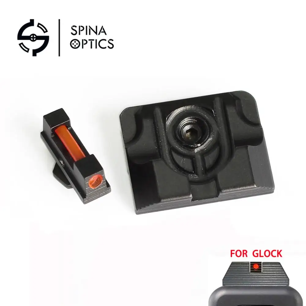 

Fiber Optic Front Sight / Rear Combat Glock Sight Black for Glock Standard Model Red Dot Sight Tactical Hunting Metals