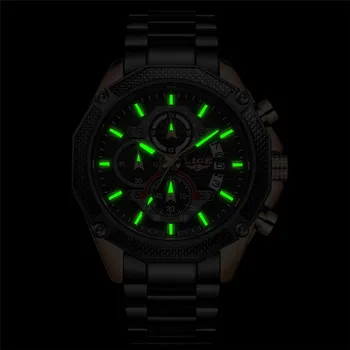 

2019 LIGE Mens Watches New Military Sport Chronograph Men Fashion Quartz Wrist Watch Waterproof Male Clock Relogio Masculino+Box