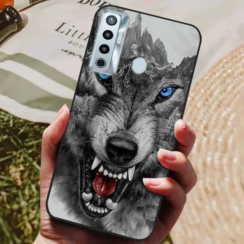 Marble Wolf Bumper Soft TPU Silicone Phone Case Cover
