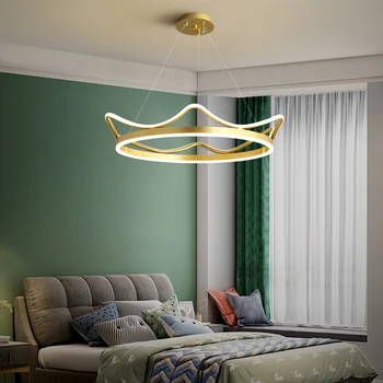 

Modern led crown pendant lamp Aluminum led Crown Light silicon pendant light Living Room wedding Led strip suspension luminaire