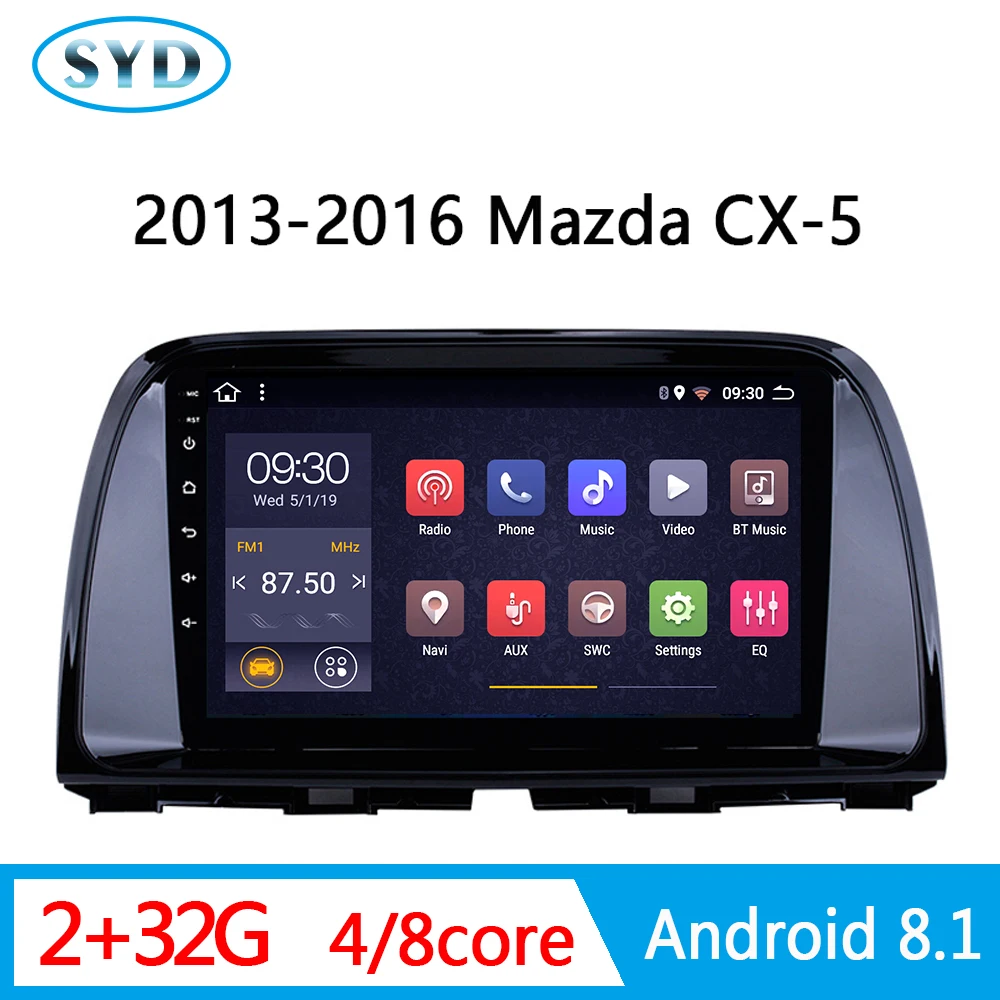 Автомагнитола для Mazda CX5 мультимедийный плеер 2013 2014 2015 2016 DVD 1 din Android 8 камера