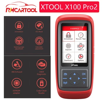 

XTOOL X100 PRO PRO2 key programmer OBD2 dashboard diagnostic tool odometer correction EEPROM code reader USB one-click upgrade