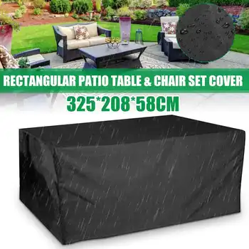 

Waterproof Rectangular Table Cover Outdoor Garden Furniture Table Set Dustproof 210D Oxford Cloth UV Resistant 325x208x58cm