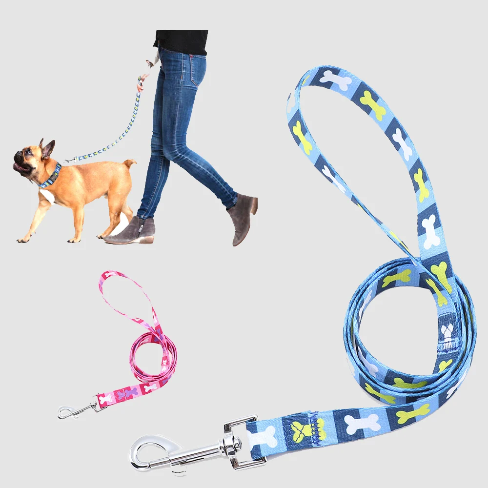 Dog leash Pet lead Non Slip Rubber Nylon training walking rope work Dog
