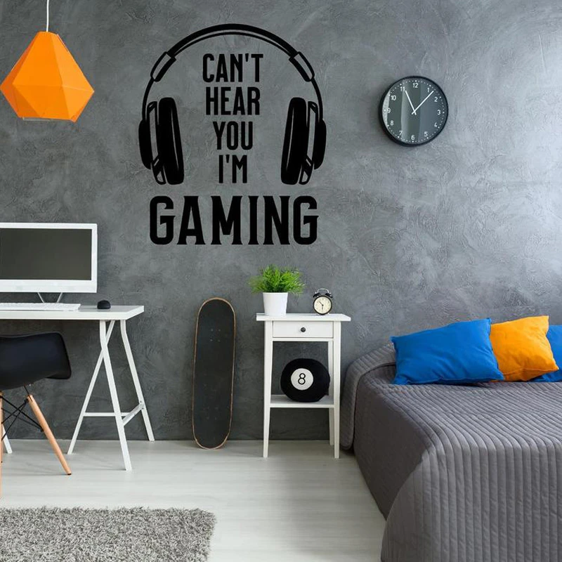Quotes gamer life Vinyl Wall Sticker game room Decor Stikers Nursery Decoration