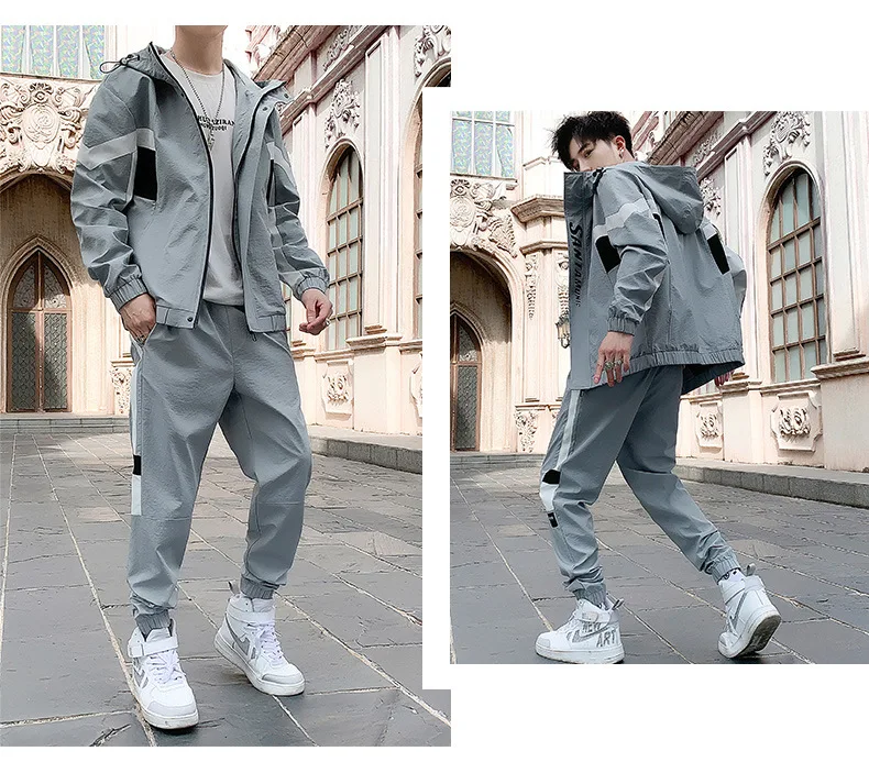 jogging suits for men 2022 New Autumn Men Sports Two Pieces Set Jacket and Sweatpants Fashion Streetwear Sports Set Casual Long Sleeve Mens Tracksuit mens matching sets