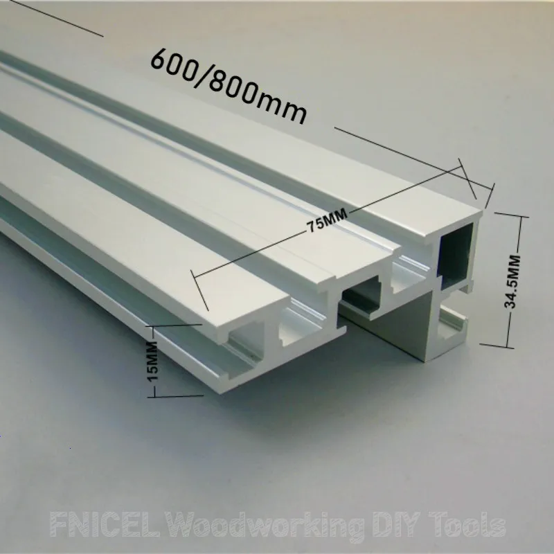 600 мм/800 мм алюминиевый профиль забор 75 мм высота с Т-образными дорожками и скользящими кронштейнами торцевой забор соединитель для деревообработки