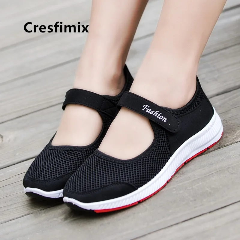 Cresfimix zapatos planos de mujer Женская мода Удобная обувь без застежки на плоской подошке