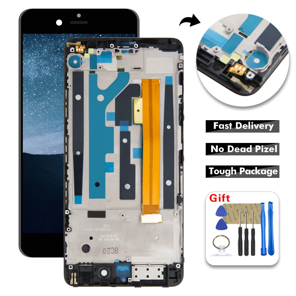 Для ЖК дисплея ZTE Nubia Z17 мини NX569H NX569J дисплей Дисплей планшета панель сенсорного