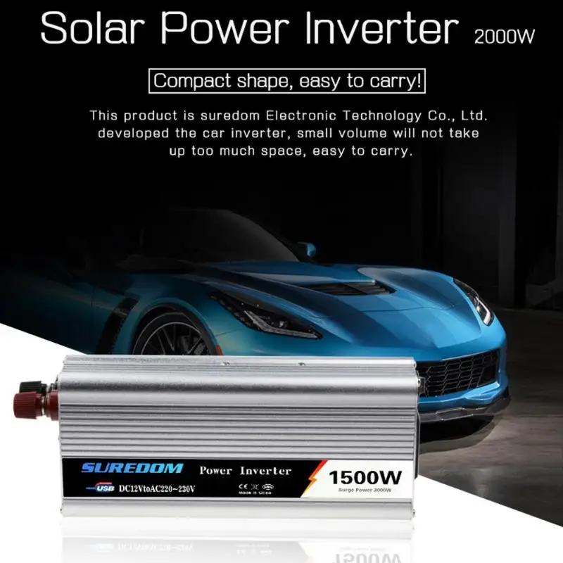 Ватт солнечный инвертор DFRX-1500W автомобильный инвертор питания DC 24 В в AC 220 В синусоидальный преобразователь автомобильный инвертор питания зарядное устройство адаптер
