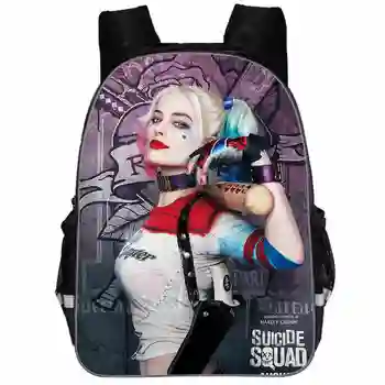 

new Suicide Squad Harley Quinn Backpack Teenagers Boys Girls School Bags Sans Student Travel Bag Shoulder Backpacks sac a dos