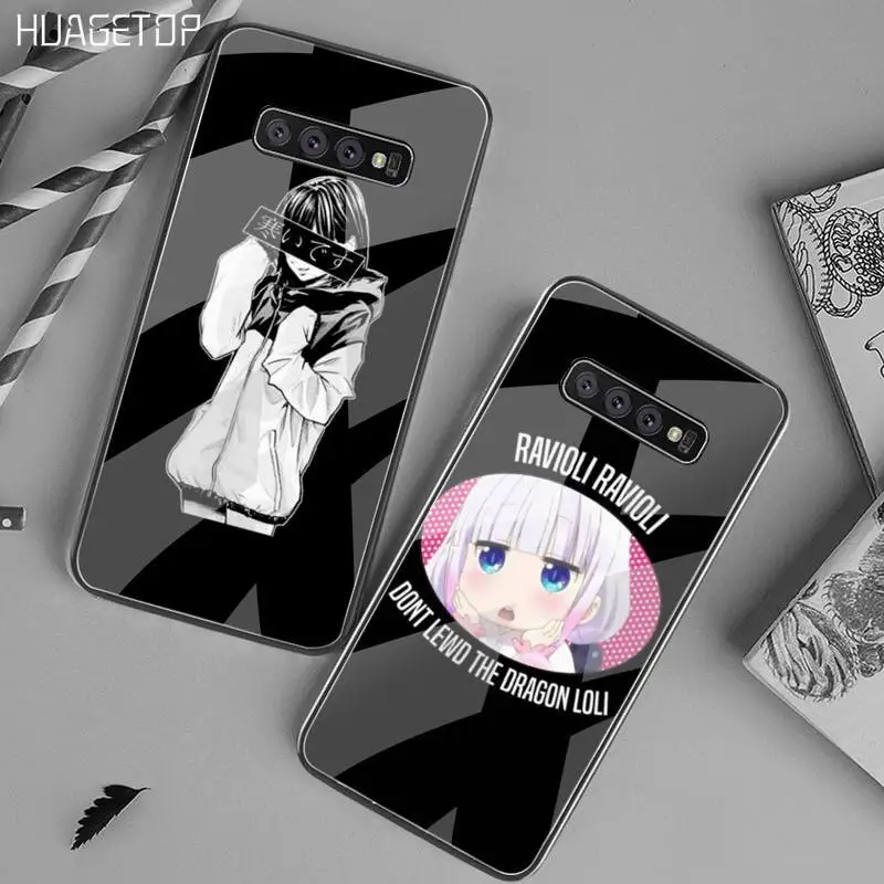 HUAGETOP LEWD Sad японское аниме эстетика чехол для телефона из закаленного стекла Samsung