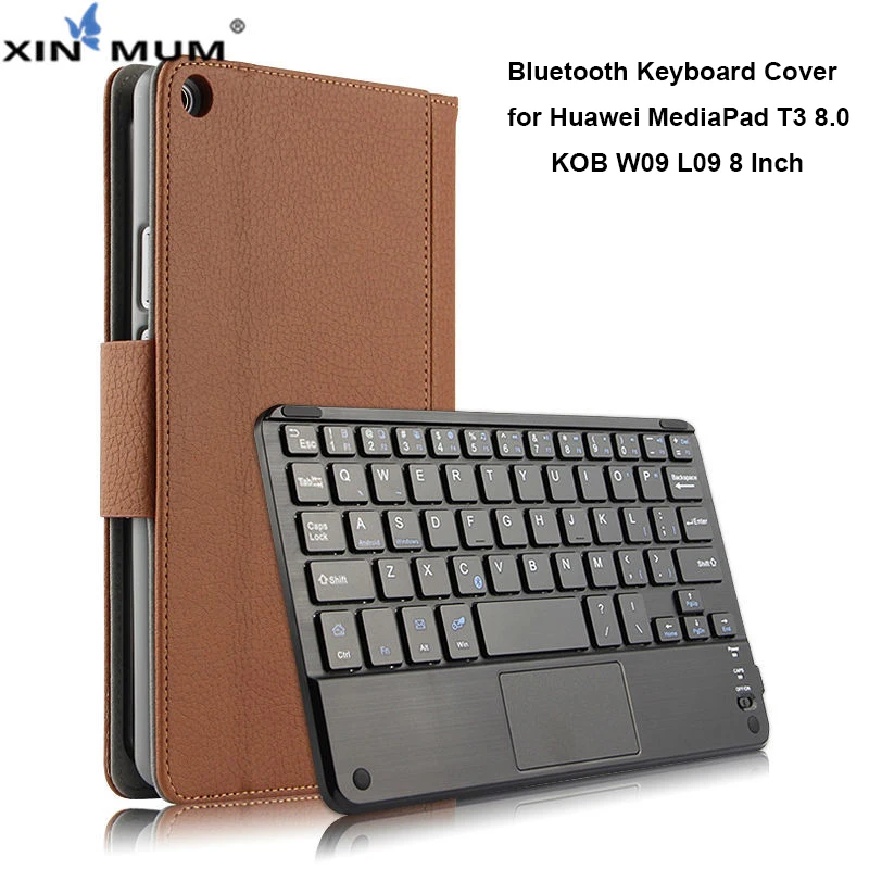 

Wireless Bluetooth Keyboard Case for Huawei MediaPad T3 8.0 Protective Smart Cover PU Leather Cases for Huawei KOB-W09 L09