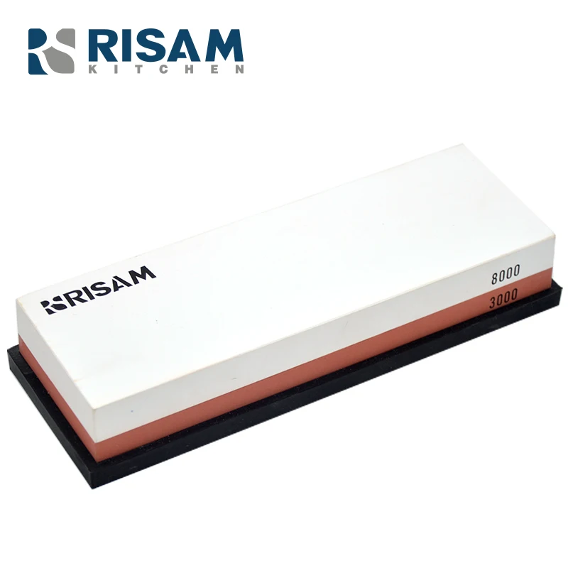 RISAMSHA 3000 8000 зернистость белый корунд двухсторонняя профессиональная точилка для ножей точильный камень точильные камни RW001