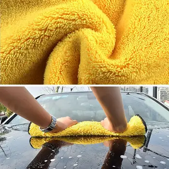 

1pcs Car Wash Towel Fast Drying Wipe Cloth Towels Super-absorbent Towels Microfiber Sided Double Polishing Cleaning Car Car M6Z2