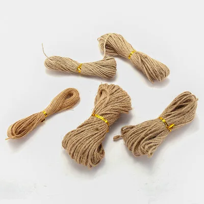 Party Supplies Hemprope Rope Decoration Twine Jute Brown Weaving Home Decor Manual Gifts for New Year Decoration 20M