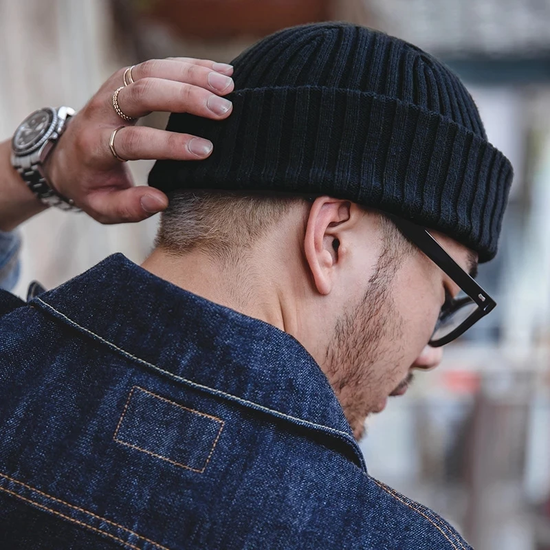 Maden Label Solid Knitting Beanies For 