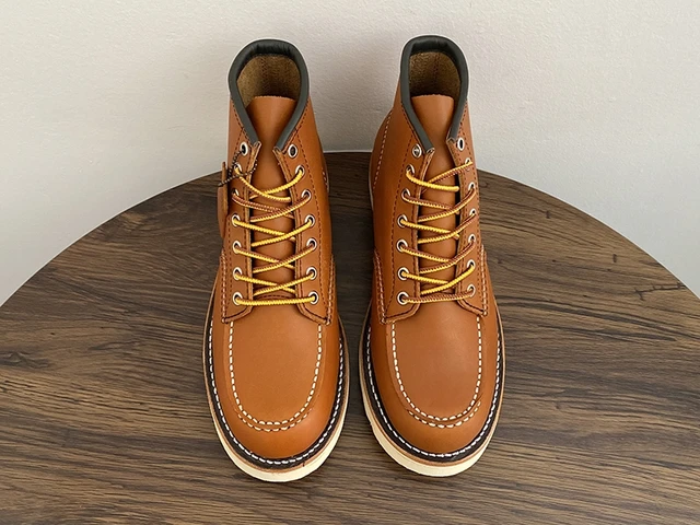 Handmade Goodyear Welted Ankle Boots Cow Leather Men Shoes Tooling