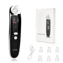 Electric Face Nose Vacuum Blackhead Pore Remover Suction Blackhead Pimple Acne Remover Cleaner with 6 tips Facial Skin Care Tool
