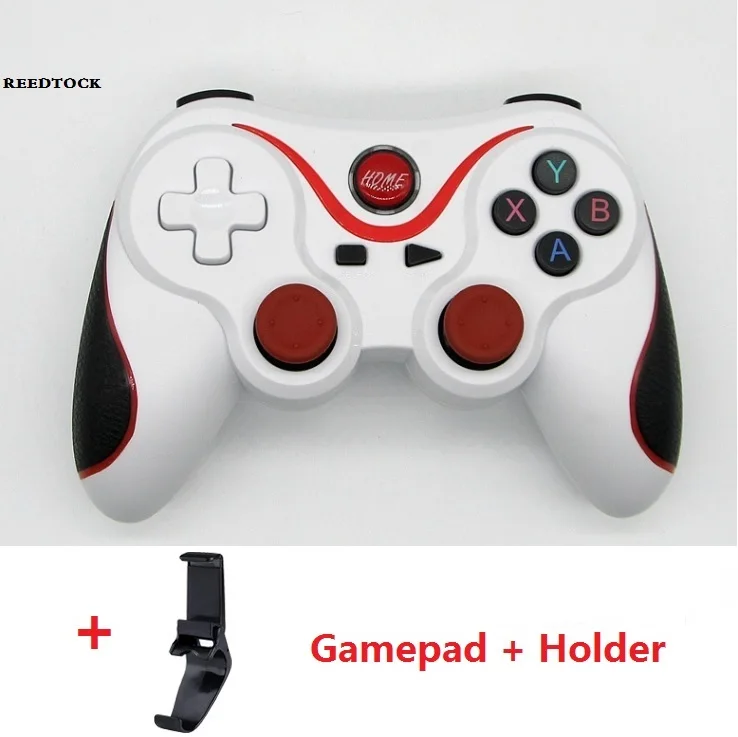 white 2 in1 holder Джойстик Геймпад пульт дистанционного управления X3 беспроводной Bluetooth 3,0 игровой контроллер для PS3/Android смартфон планшетный ПК с ТВ-боксом - Цвет: white 2 in1 holder