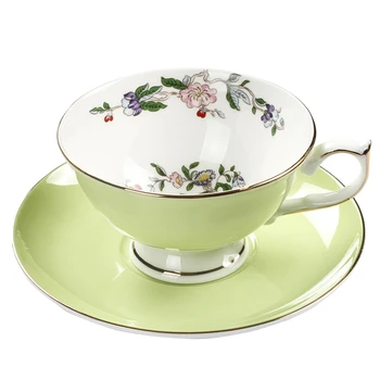 

British coffee cup and saucer English Afternoon Tea Set teacup Countryside style Bone China coffee set tazas de cafe drink gifts