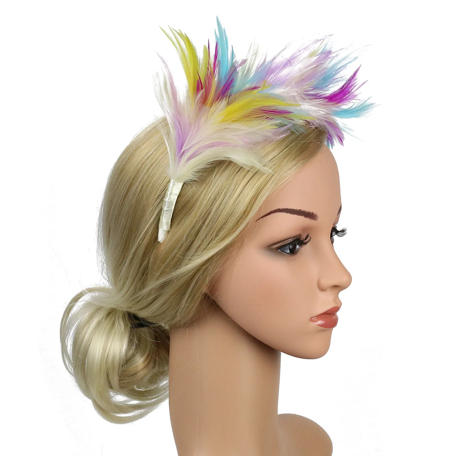 Ободок для волос женские аксессуары для волос чародей повязка на голову с перьями forKentucky Derby Свадебная вечеринка головной убор "обруч для волос для девочек