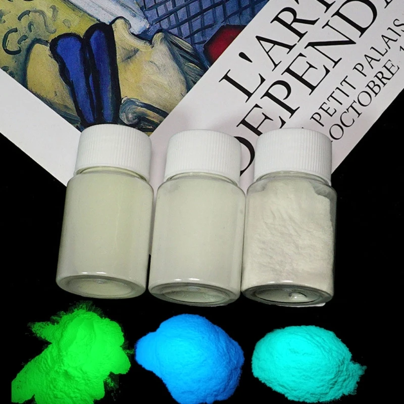 

3 Colors Super Bright Luminous Epoxy Resin Pigment Glow in The Dark Colorant Body Art UV Body Paint Powder Pigment Set