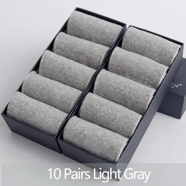 5/10 Pairs/Lot Men's Cotton Socks Plus Size Black Business Men Socks Breathable Spring Summer Autumn for Male Eur Size(39-48) 087-10-04