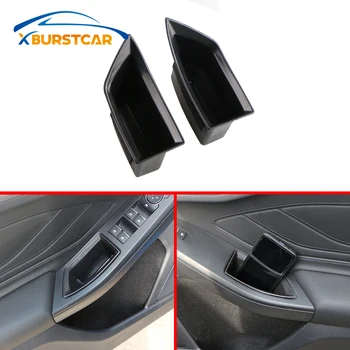 

For Ford New Focus 2019 2PCS/set Car Inner Side Front Door Handle Armrests Storage Box ABS Tray Holder Car Styling Accessories