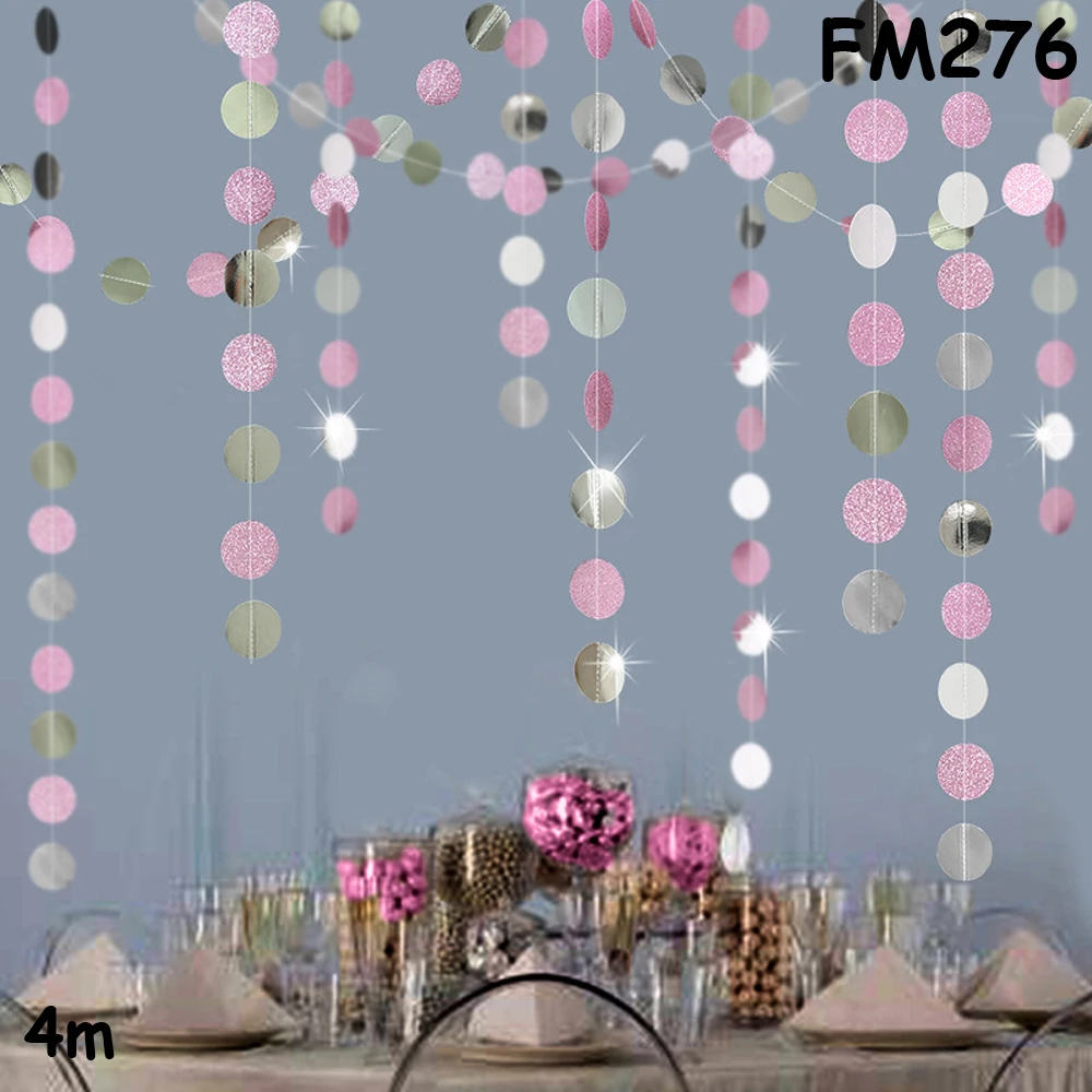 FM276 Рождественские украшения для дома, 4M, Мерцающая звезда, снежинка из бумаги, гирлянды, кулон, новогодний декор, украшения Noel Navidad - Цвет: FM276