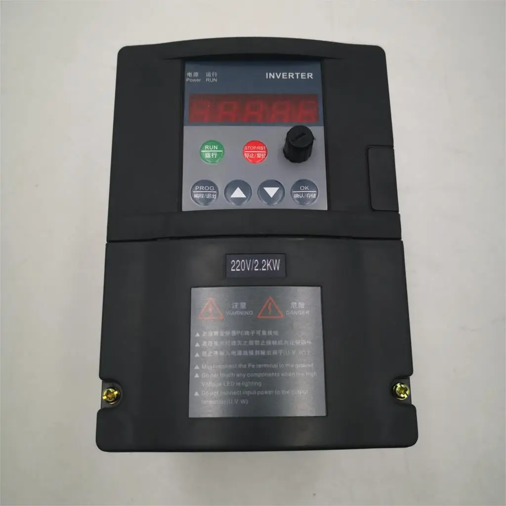 

VFD Inverter ZW-S2B Serial 1.5KW/2.2KW Single phase 220V Input and Three-phases motor with 2M Cable and Outside Panel