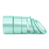 Mint Green Satin Ribbon 25yards 6mm 10mm 15mm 25mm 38mm 50mm Sash Gift Bow Handmade DIY Craft Wedding Party Supply Decoration