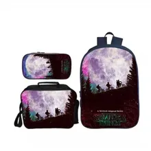 Лидер продаж 3 шт./компл. печати очень странные дела школьный рюкзак для подростков школьные сумки детская дорожная Детская сумка через плечо сумки для ноутбуков