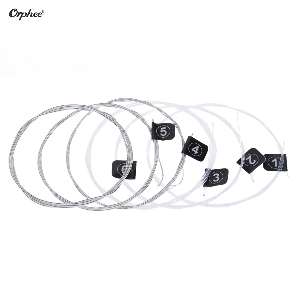 Orphee NX35 нейлоновые струны для классической гитары 6 шт. полный комплект замена (.028