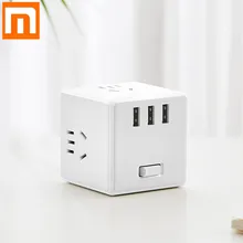 Новейший Xiaomi Mijia Cube конвертер USB розетка конвертер полоса 3USB розетка PD быстрое зарядное устройство Портативный штекер питания розетка