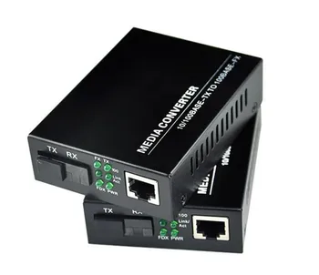 

1 pair 100M Simplex mode optical fiber transceiver 1 SC interface + 1 RJ45 port 25KM Fast Ethernet Media Converter