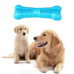 Собака Зубная щётка палка жевательные игрушки для собак Укус устойчивостью укус уход за зубами эффективная чистка зубов одежда голубого