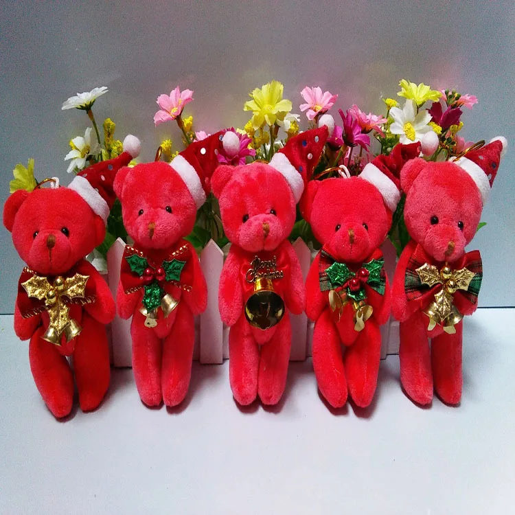 Рождественский буровой Медведь Момо Медведь Рождественское украшение подарок Рождественская елка украшение мягкая игрушка подвеска