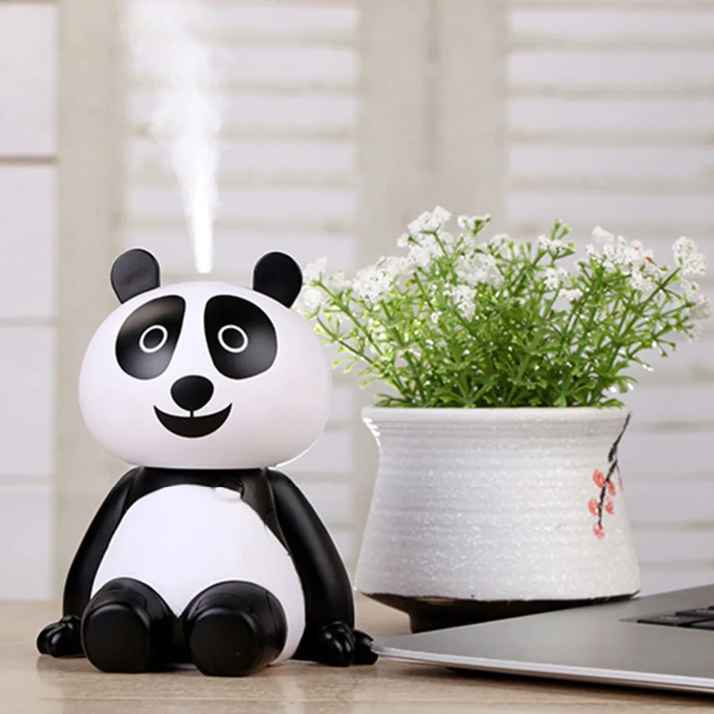 

USB Small Animal Panda Shape Air Purifier Home Office Humidifier Essential Oil Diffuser Air Humidifier Electric Mist Maker
