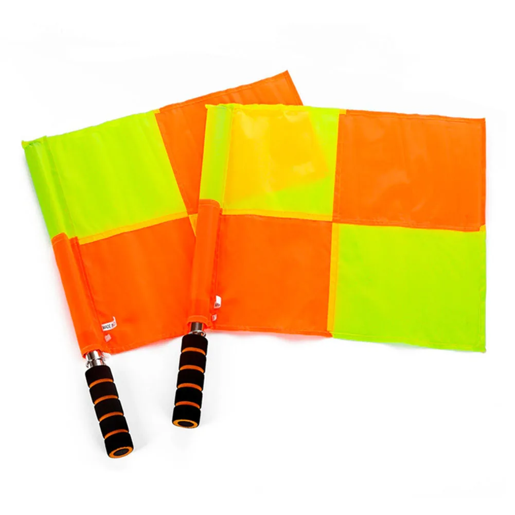 2 шт. оборудование пот-абсорбент ярмарка играть яркие цвета Linesman судейский флажок для футбола Волшебная Наклейка ABS соревнования тренировочный инструмент