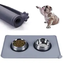 Коврик для кормления собак, щенков, кошек, силиконовая тарелка, миска для еды, чистая вода, подстилка для домашних животных